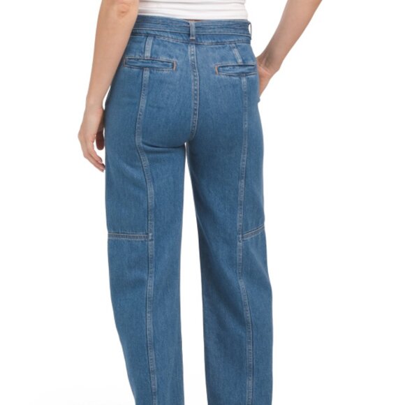 NEW DEREK LAM 10 CROSBY Made In Usa Ashton Utility Wide Leg Jeans denim 668tn - Picture 3 of 10